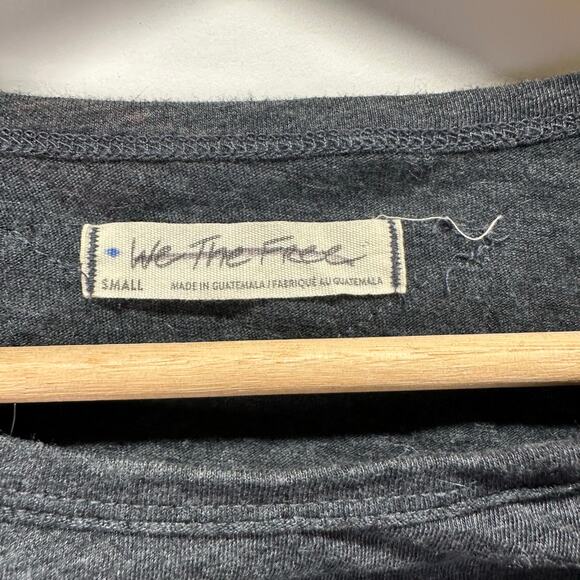 We The Free Gray Long Sleeve Stella Ruching Bodice Too Womens Small Free People - Picture 10 of 11